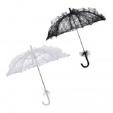 Maxbell Lace Parasol Umbrella Versatile Wedding Bridal Lace Umbrella for Dance Props White