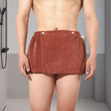 Maxbell Microfiber Men Bath Towel Soft Body Wrap for Men for Hotel SPA Home Bathroom Brown