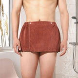 Maxbell Microfiber Men Bath Towel Soft Body Wrap for Men for Hotel SPA Home Bathroom Brown