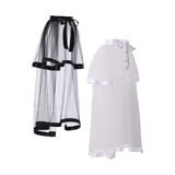 Maxbell Women High Low Tutu Skirts Stylish 38.98inch Length for Costume Party Formal Black