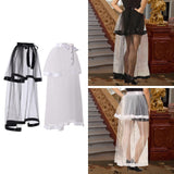 Maxbell Women High Low Tutu Skirts Stylish 38.98inch Length for Costume Party Formal Black