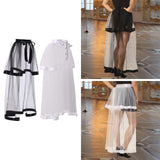 Maxbell Women High Low Tutu Skirts Stylish 38.98inch Length for Costume Party Formal Black