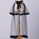 Maxbell Women High Low Tutu Skirts Stylish 38.98inch Length for Costume Party Formal Black