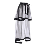 Maxbell Women High Low Tutu Skirts Stylish 38.98inch Length for Costume Party Formal Black