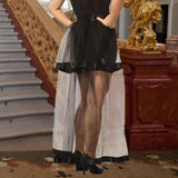 Maxbell Women High Low Tutu Skirts Stylish 38.98inch Length for Costume Party Formal Black