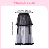 Maxbell Women High Low Tutu Skirts Stylish 38.98inch Length for Costume Party Formal Black