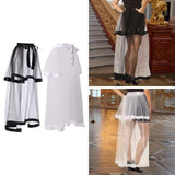 Maxbell Women High Low Tutu Skirts Stylish 38.98inch Length for Costume Party Formal Black