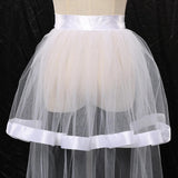Maxbell Women High Low Tutu Skirts Stylish 38.98inch Length for Costume Party Formal White