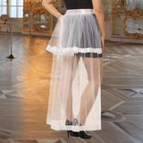 Maxbell Women High Low Tutu Skirts Stylish 38.98inch Length for Costume Party Formal White