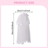 Maxbell Women High Low Tutu Skirts Stylish 38.98inch Length for Costume Party Formal White