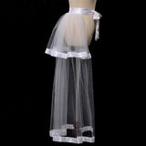Maxbell Women High Low Tutu Skirts Stylish 38.98inch Length for Costume Party Formal White