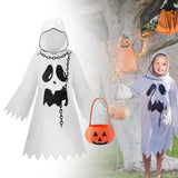 Maxbell Halloween Ghost Costume with Pumpkin Bag for Holiday Birthday
