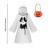Maxbell Halloween Ghost Costume with Pumpkin Bag for Holiday Birthday