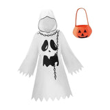 Maxbell Halloween Ghost Costume with Pumpkin Bag for Holiday Birthday
