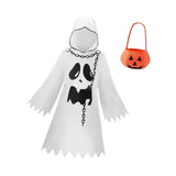 Maxbell Halloween Ghost Costume with Pumpkin Bag for Holiday Birthday