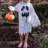 Maxbell Halloween Ghost Costume with Pumpkin Bag for Holiday Birthday