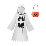 Maxbell Halloween Ghost Costume with Pumpkin Bag for Holiday Birthday