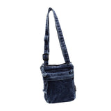 Maxbell Denim Phone Purse Comfortable Zipper Handbag for Women Men Camping Traveling