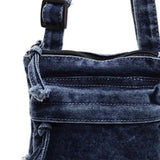 Maxbell Denim Phone Purse Comfortable Zipper Handbag for Women Men Camping Traveling