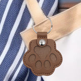 Maxbell Pet Hair Memorial Keychain Wallet PU Leather Hair Collector Portable Pendant Dark Brown