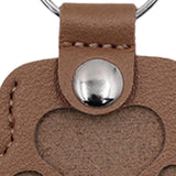 Maxbell Pet Hair Memorial Keychain Wallet PU Leather Hair Collector Portable Pendant Dark Brown