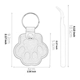 Maxbell Pet Hair Memorial Keychain Wallet PU Leather Hair Collector Portable Pendant Light Brown