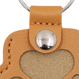 Maxbell Pet Hair Memorial Keychain Wallet PU Leather Hair Collector Portable Pendant Light Brown