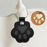 Maxbell Pet Hair Memorial Keychain Wallet PU Leather Hair Collector Portable Pendant Black