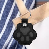 Maxbell Pet Hair Memorial Keychain Wallet PU Leather Hair Collector Portable Pendant Black