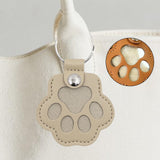 Maxbell Pet Hair Memorial Keychain Wallet PU Leather Hair Collector Portable Pendant Gray