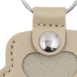 Maxbell Pet Hair Memorial Keychain Wallet PU Leather Hair Collector Portable Pendant Gray