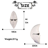 Maxbell Moon Man Mask Latex Mask Trick Head Cover for Dressing up Festive Masquerade