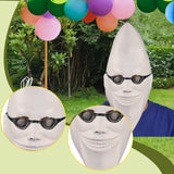 Maxbell Moon Man Mask Latex Mask Trick Head Cover for Dressing up Festive Masquerade