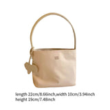 Maxbell Small Shoulder Bag Versatile Trendy Pouch Handbag for Birthday Shopping Work Beige