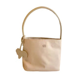 Maxbell Small Shoulder Bag Versatile Trendy Pouch Handbag for Birthday Shopping Work Beige