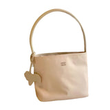 Maxbell Small Shoulder Bag Versatile Trendy Pouch Handbag for Birthday Shopping Work Beige