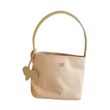 Maxbell Small Shoulder Bag Versatile Trendy Pouch Handbag for Birthday Shopping Work Beige