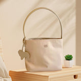 Maxbell Small Shoulder Bag Versatile Trendy Pouch Handbag for Birthday Shopping Work Beige