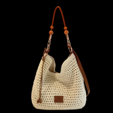 Maxbell Crochet Beach Large Capacity Casual Bohemia Women for Shopping Vacation Work
