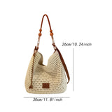 Maxbell Crochet Beach Large Capacity Casual Bohemia Women for Shopping Vacation Work