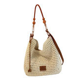 Maxbell Crochet Beach Large Capacity Casual Bohemia Women for Shopping Vacation Work