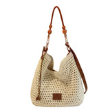 Maxbell Crochet Beach Large Capacity Casual Bohemia Women for Shopping Vacation Work