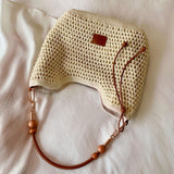 Maxbell Crochet Beach Large Capacity Casual Bohemia Women for Shopping Vacation Work