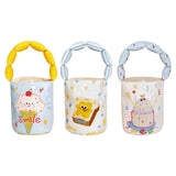 Maxbell Women Bucket Bag Portable Purse Casual Cute Handbag for Gift Holiday Festive Ice Cream Pattern