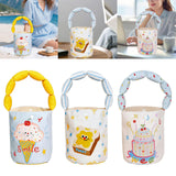 Maxbell Women Bucket Bag Portable Purse Casual Cute Handbag for Gift Holiday Festive Ice Cream Pattern
