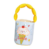 Maxbell Women Bucket Bag Portable Purse Casual Cute Handbag for Gift Holiday Festive Ice Cream Pattern