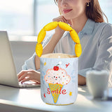 Maxbell Women Bucket Bag Portable Purse Casual Cute Handbag for Gift Holiday Festive Ice Cream Pattern