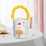 Maxbell Women Bucket Bag Portable Purse Casual Cute Handbag for Gift Holiday Festive Ice Cream Pattern