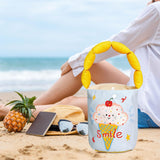 Maxbell Women Bucket Bag Portable Purse Casual Cute Handbag for Gift Holiday Festive Ice Cream Pattern