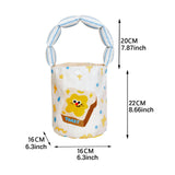 Maxbell Women Bucket Bag Portable Purse Casual Cute Handbag for Gift Holiday Festive Bread Pattern